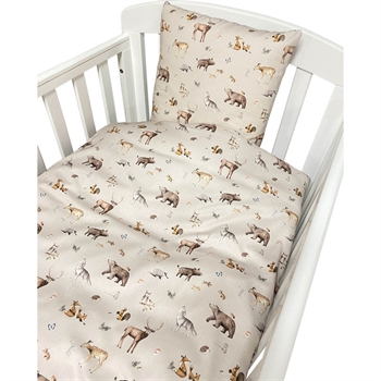 Nørgaard Madsen Babysengetøj, Beige med dyr fra skoven